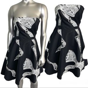 WHITE HOUSE BLACK MARKET Black Fit Flare Dress